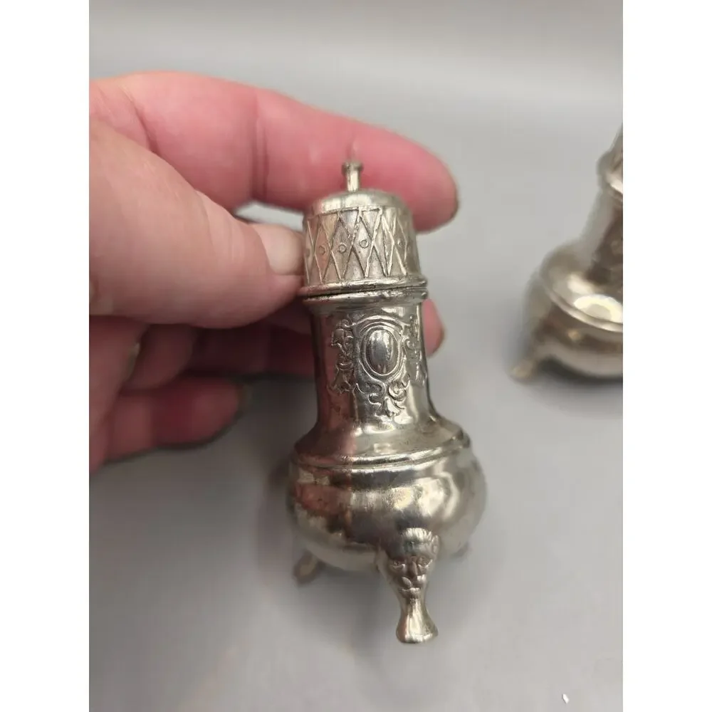 Vintage Silver plated Salt And Pepper Shakers Made In Occupied Japan
